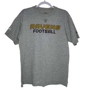 Reebok Baltimore Ravens NFL Equipment T-Shirt Mens Medium Gray Heather Short Slv
